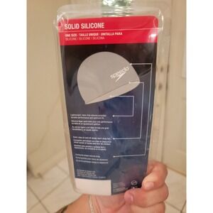 Speedo Elastomeric Solid Silicone Swim Cap Adult One Sz  Latex Free No Snag
